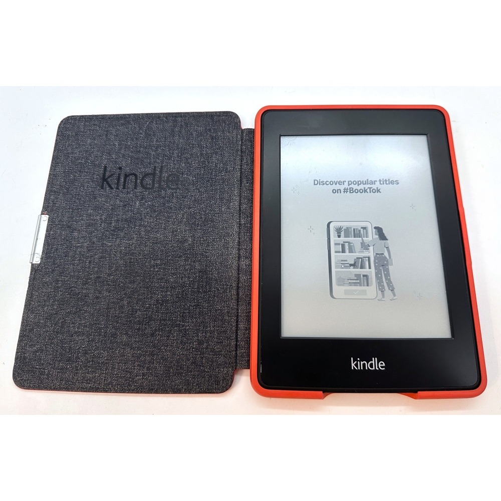 Amazon Kindle Paperwhite 1st Gen EY21 2GB Black eReader Wi-Fi + 3G with Case